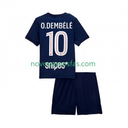 Camisolas Paris Saint-Germain Ousmane Dembele 10 Criança Casa 2025-2026 Manga Curta