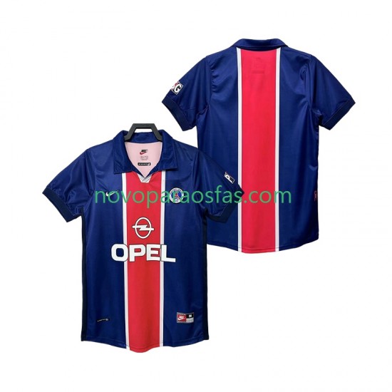 Camisolas Paris Saint-Germain Retro Homem Casa 1998 1999 Manga Curta