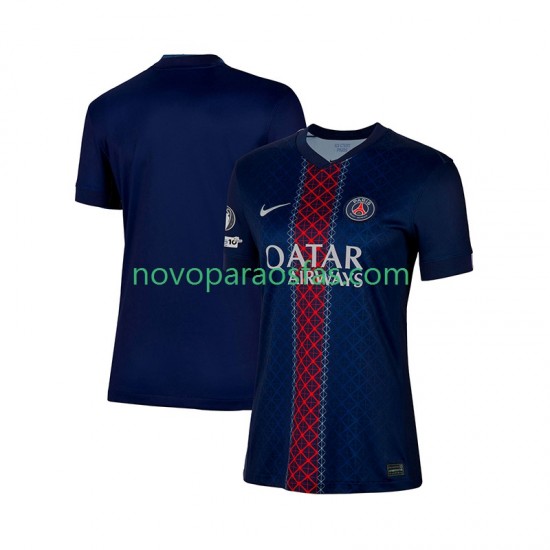 Camisolas Paris Saint-Germain Mulher Casa 2025-2026 Manga Curta