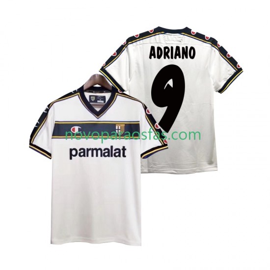 Camisolas Parma ADRIANO 9 2003 Retro Homem Visitante 2002 Manga Curta