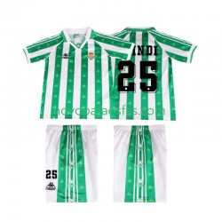 Camisolas Real Betis FINIDI 25 1996 1997 Retro Criança Casa Manga Curta