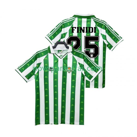 Camisolas Real Betis FINIDI 25 1996 1997 Retro Homem Casa Manga Curta