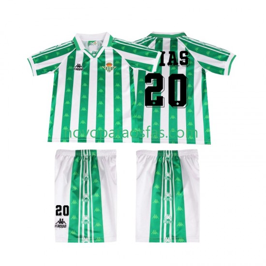 Camisolas Real Betis Tomas Olias 20 1996 1997 Retro Criança Casa Manga Curta