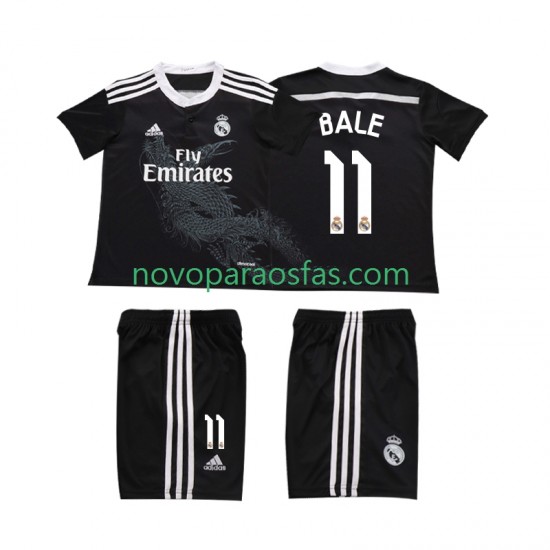 Camisolas Real Madrid Bale 11 2014 Retro Criança Alternativo Manga Curta