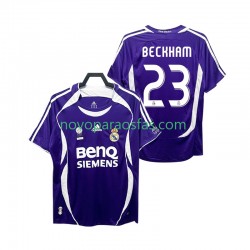 Camisolas Real Madrid Beckham 23 2007 Retro Homem Visitante 2006 Manga Curta