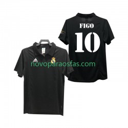 Camisolas Real Madrid FIGO 10 2003 Retro Homem Visitante 2002 Manga Curta