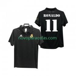 Camisolas Real Madrid RONALDO 11 2003 Retro Homem Visitante 2002 Manga Curta