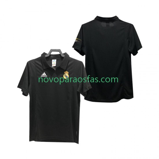 Camisolas Real Madrid 2003 Retro Homem Visitante 2002 Manga Curta