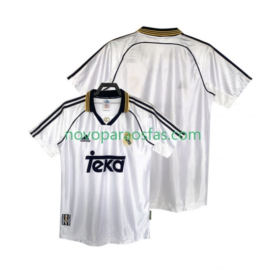 Camisolas Real Madrid 2000 Retro Homem Casa 1998 Manga Curta