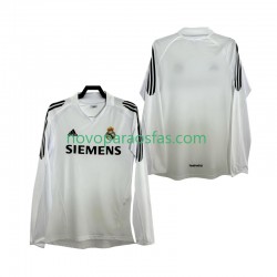 Camisolas Real Madrid 2005 Retro Homem Casa 2006 Manga Comprida