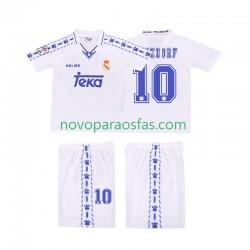 Camisolas Real Madrid SEEDORF 10 1996 1997 Retro Criança Casa Manga Curta