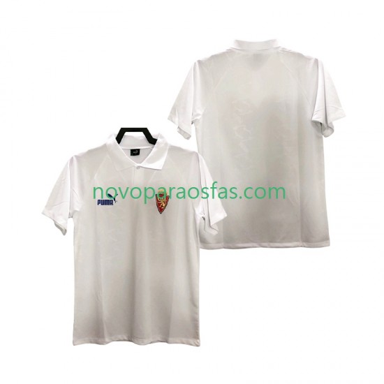 Camisolas Real Zaragoza 1995 Retro Homem Casa Manga Curta