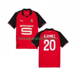 Camisolas Stade Rennais Andres Gomez 20 Homem Casa 2025-2026 Manga Curta