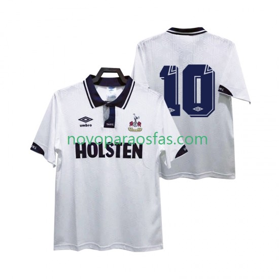 Camisolas Tottenham Hotspur 10 1991 1993 Retro Homem Casa Manga Curta