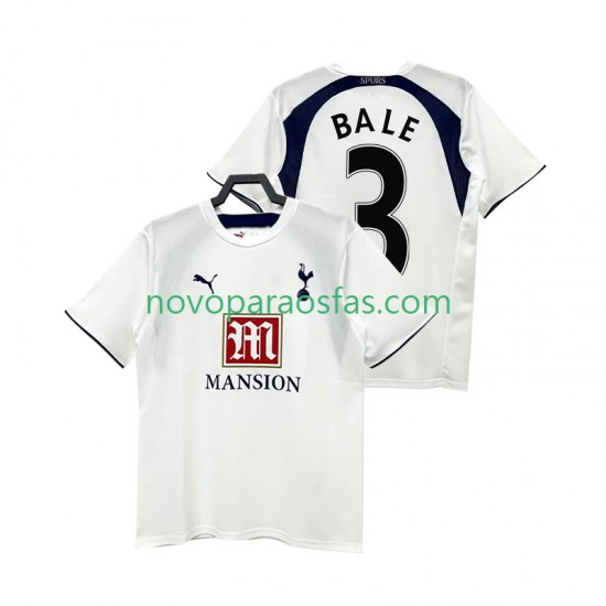 Camisolas Tottenham Hotspur Bale 3 2007 Retro Homem Casa 2006 Manga Curta