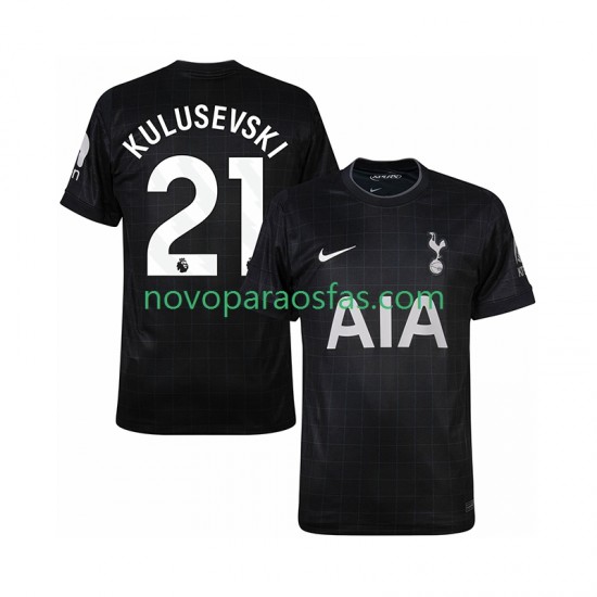 Camisolas Tottenham Hotspur Kulusevski 21 Homem Visitante 2025-2026 Manga Curta