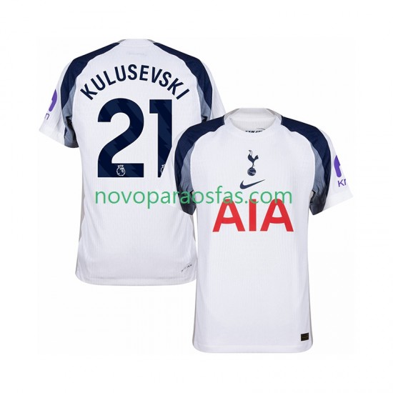 Camisolas Tottenham Hotspur Kulusevski 21 Homem Casa 2025-2026 Manga Curta