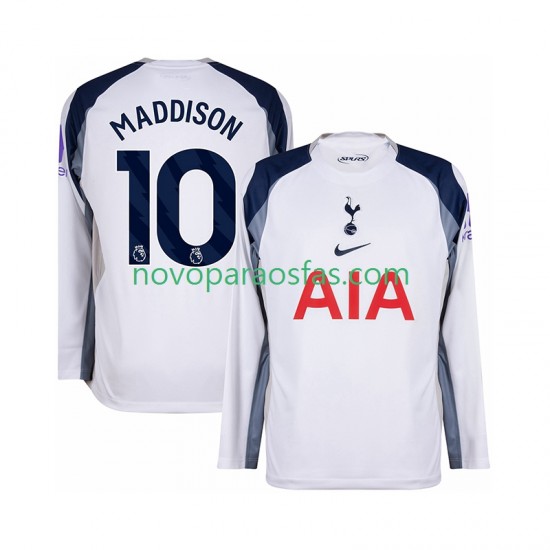 Camisolas Tottenham Hotspur Maddison 10 Homem Casa 2025-2026 Manga Comprida