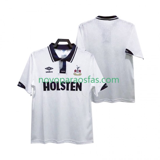 Camisolas Tottenham Hotspur 1991 1993 Retro Homem Casa Manga Curta