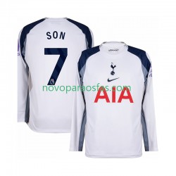 Camisolas Tottenham Hotspur Son Heung-Min 7 Homem Casa 2025-2026 Manga Comprida