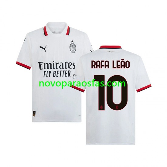 Camisolas AC Milan RAFA LEAO 10 Homem Visitante 2024-2025 Manga Curta