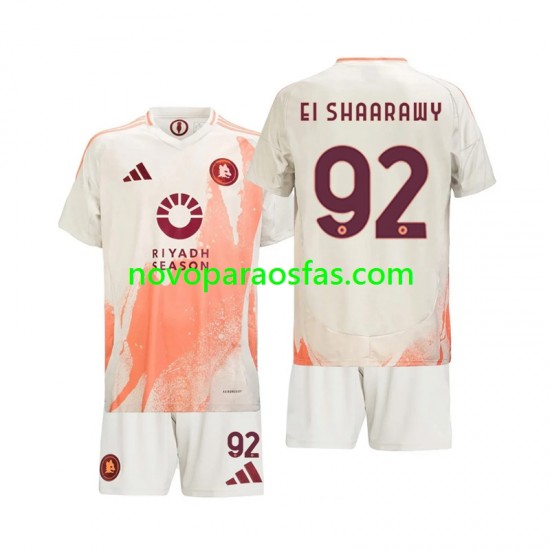 Camisolas AS Roma Stephan El Shaarawy 92 Criança Visitante 2024-2025 Manga Curta
