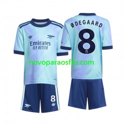 Camisolas Arsenal Odegaard 8 Criança Alternativo 2024-2025 Manga Curta