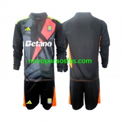 Camisolas Aston Villa Guarda-redes Criança Casa 2024-2025 Manga Comprida