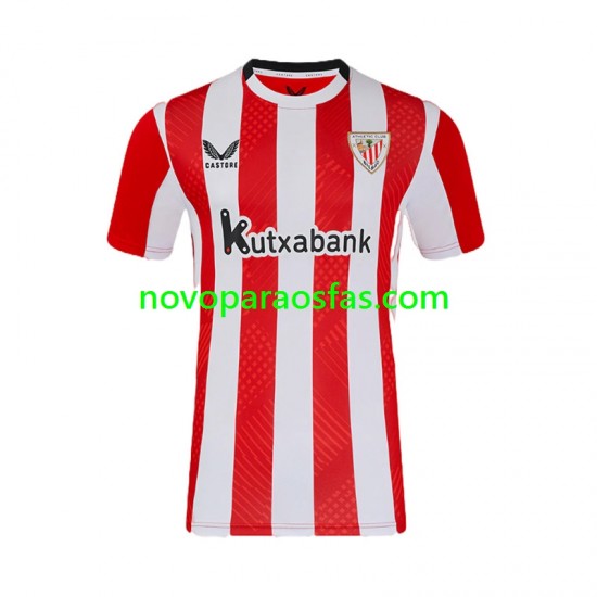Camisolas Athletic Bilbao Homem Casa 2024-2025 Manga Curta