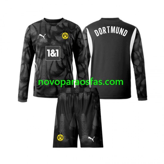 Camisolas Borussia Dortmund Guarda-redes Criança Quarto 2024-2025 Manga Comprida