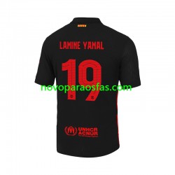 Camisolas FC Barcelona LAMINE YAMAL 19 UCL Font Homem Visitante 2024-2025 Manga Curta