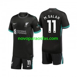 Camisolas Liverpool M.Salah 11 Criança Visitante 2024-2025 Manga Curta
