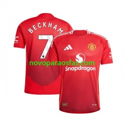 Camisolas Manchester United Beckham 7 Homem Casa 2024-2025 Manga Curta