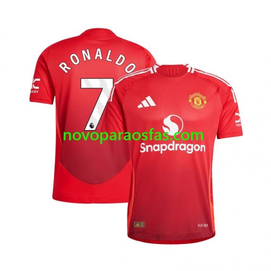 Camisolas Manchester United Cristiano Ronaldo 7 Homem Casa 2024-2025 Manga Curta