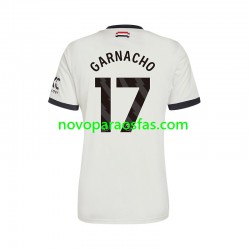 Camisolas Manchester United GARNACHO 17 Homem Alternativo 2024-2025 Manga Curta