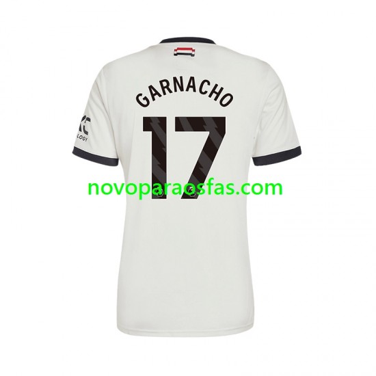 Camisolas Manchester United GARNACHO 17 Homem Alternativo 2024-2025 Manga Curta