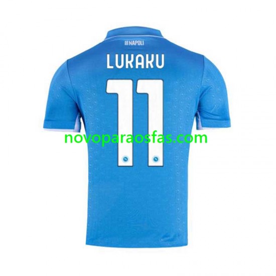 Camisolas Napoli Lukaku 11 Homem Casa 2024-2025 Manga Curta