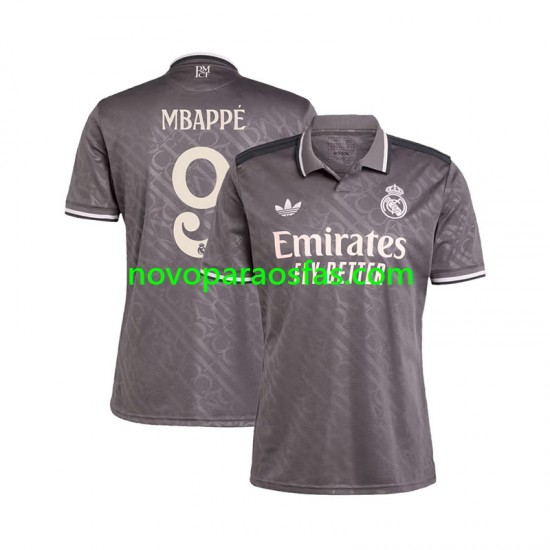 Camisolas Real Madrid Mbappé  9 Homem Alternativo 2024-2025 Manga Curta