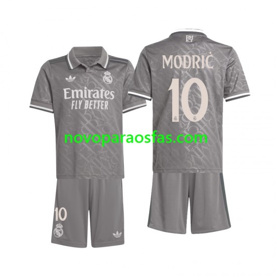 Camisolas Real Madrid Modrić 10 Criança Alternativo 2024-2025 Manga Curta