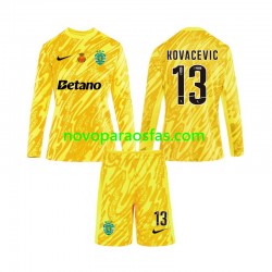 Camisolas Sporting CP Kovacevic 13 Guarda-redes Criança Alternativo 2024-2025 Manga Comprida