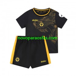 Camisolas Wolverhampton Wanderers Criança Visitante 2024-2025 Manga Curta