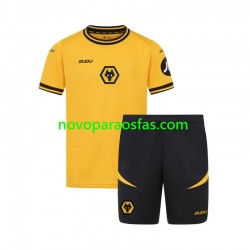 Camisolas Wolverhampton Wanderers Criança Casa 2024-2025 Manga Curta