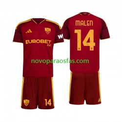 Camisolas AS Roma Donyell Malen 14 Criança Casa 2026-2027 Manga Curta