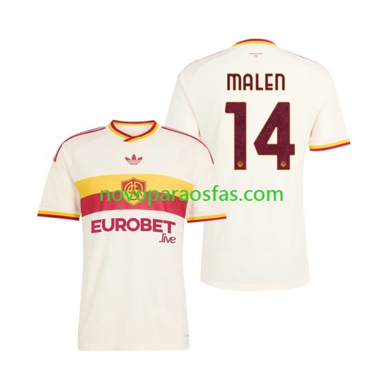 Camisolas AS Roma Donyell Malen 14 Homem Visitante 2026-2027 Manga Curta