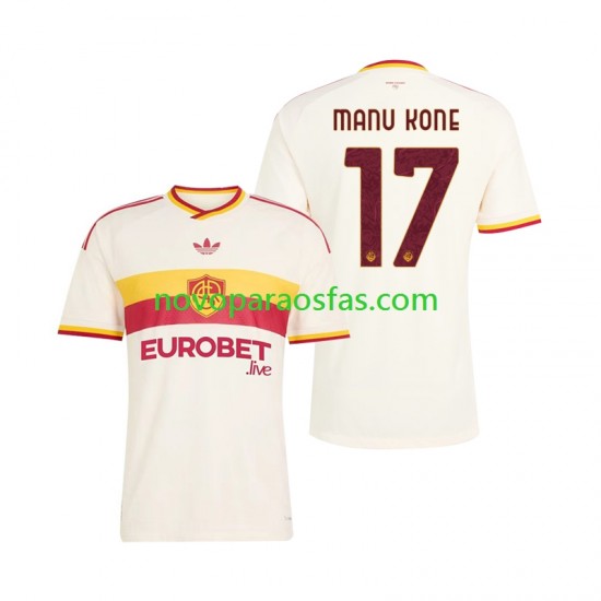 Camisolas AS Roma Manu Kone 17 Homem Visitante 2026-2027 Manga Curta