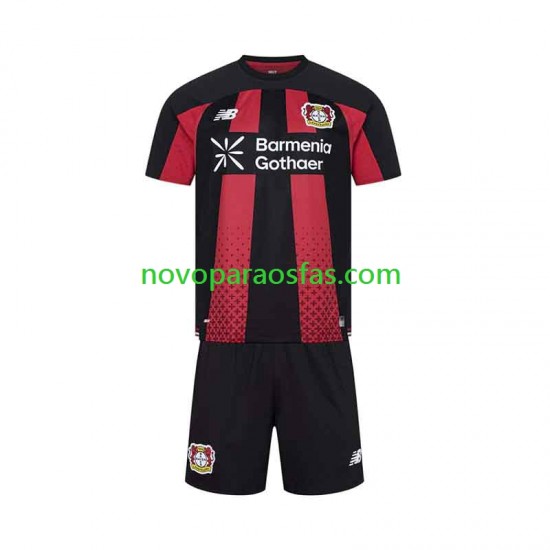 Camisolas Bayer 04 Leverkusen Criança Casa 2026-2027 Manga Curta