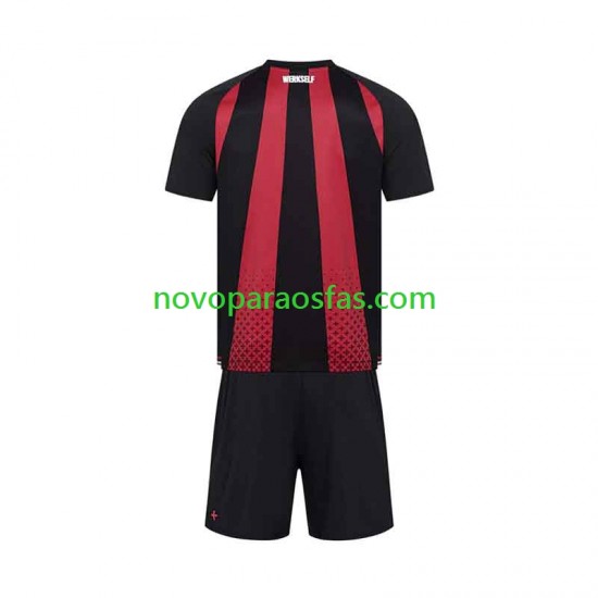 Camisolas Bayer 04 Leverkusen Criança Casa 2026-2027 Manga Curta