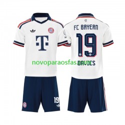 Camisolas Bayern de Munique Alphonso Davies 19 Criança Visitante 2026-2027 Manga Curta