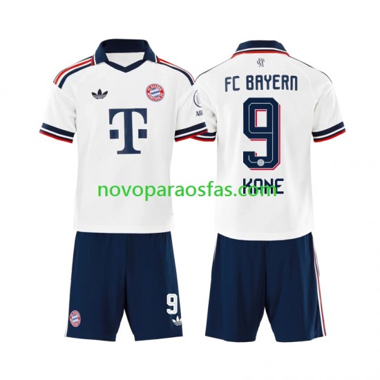 Camisolas Bayern de Munique Harry Kane 9 Criança Visitante 2026-2027 Manga Curta
