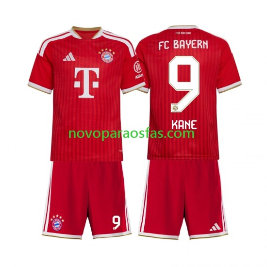 Camisolas Bayern de Munique Harry Kane 9 Criança Casa 2026-2027 Manga Curta